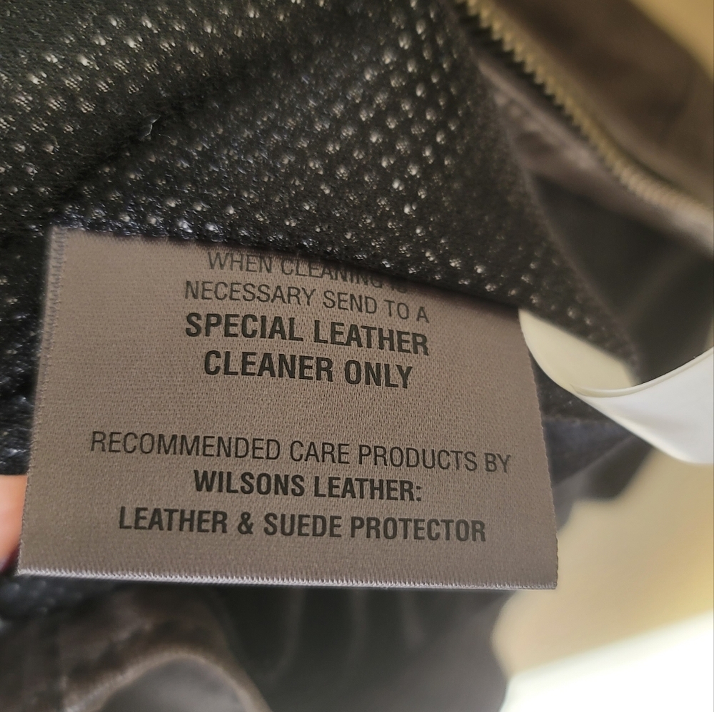 NWOT Wilson's Gray Black Distressed Genuine Leather Jacket Coat Size XXL - Picture 8 of 16